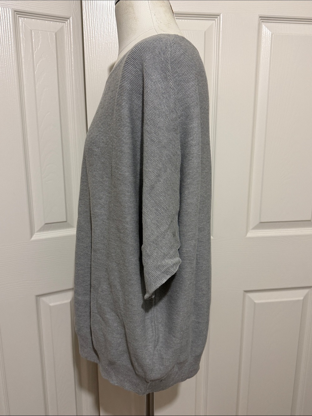Quince Lightweight Cotton Cashmere Link-Stitch Dolman Sweater - Picture 4 of 7